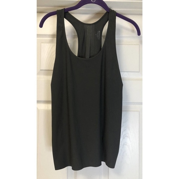 Athleta Tops - Athleta Gray Racerback Vented Back Panel Scoop Neck Athletic Tank Wms Size Small